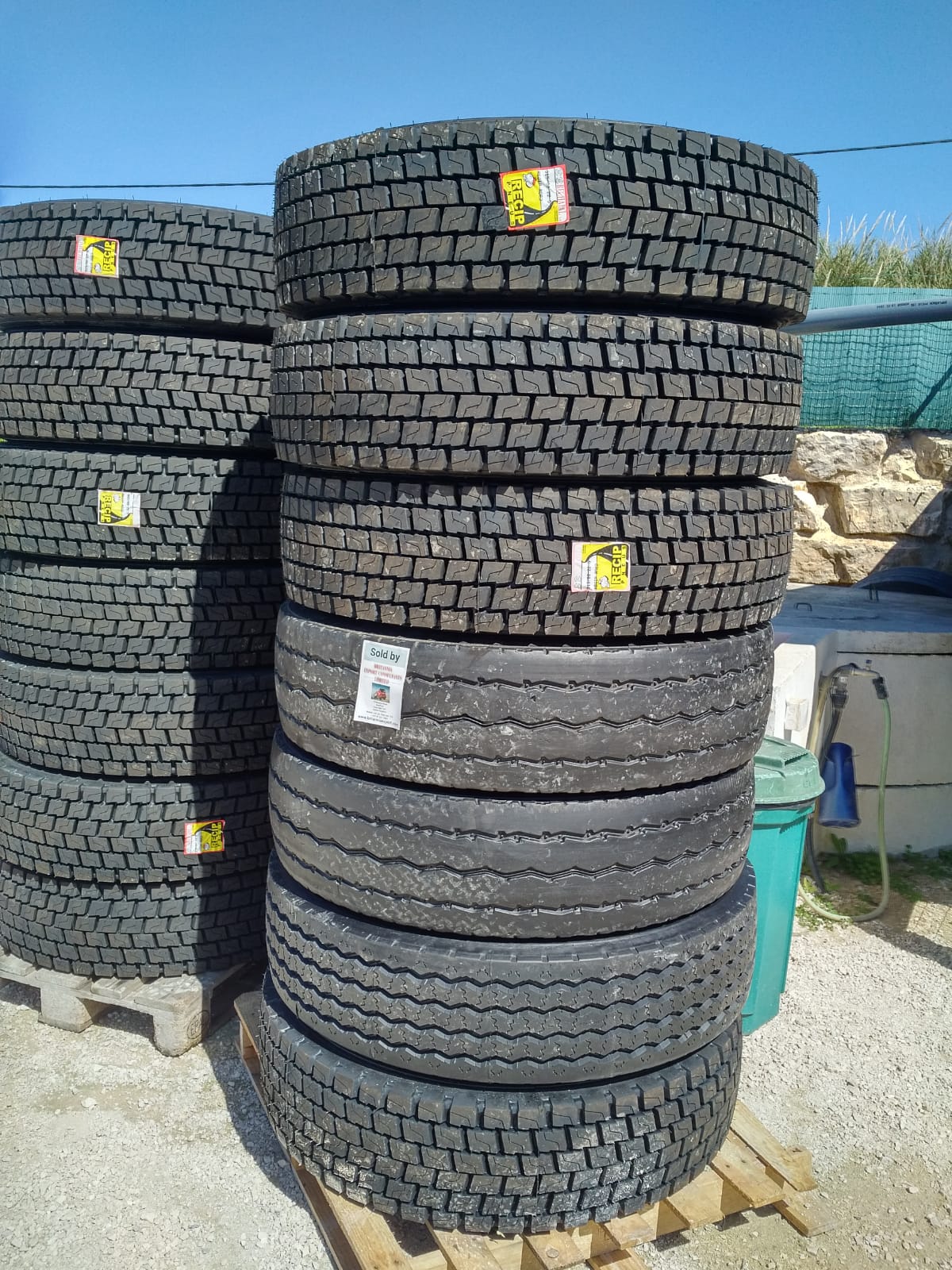 A load of 315/80R22.5 & 13R22.5 tyres recently sold to Douala - Cameroon. 