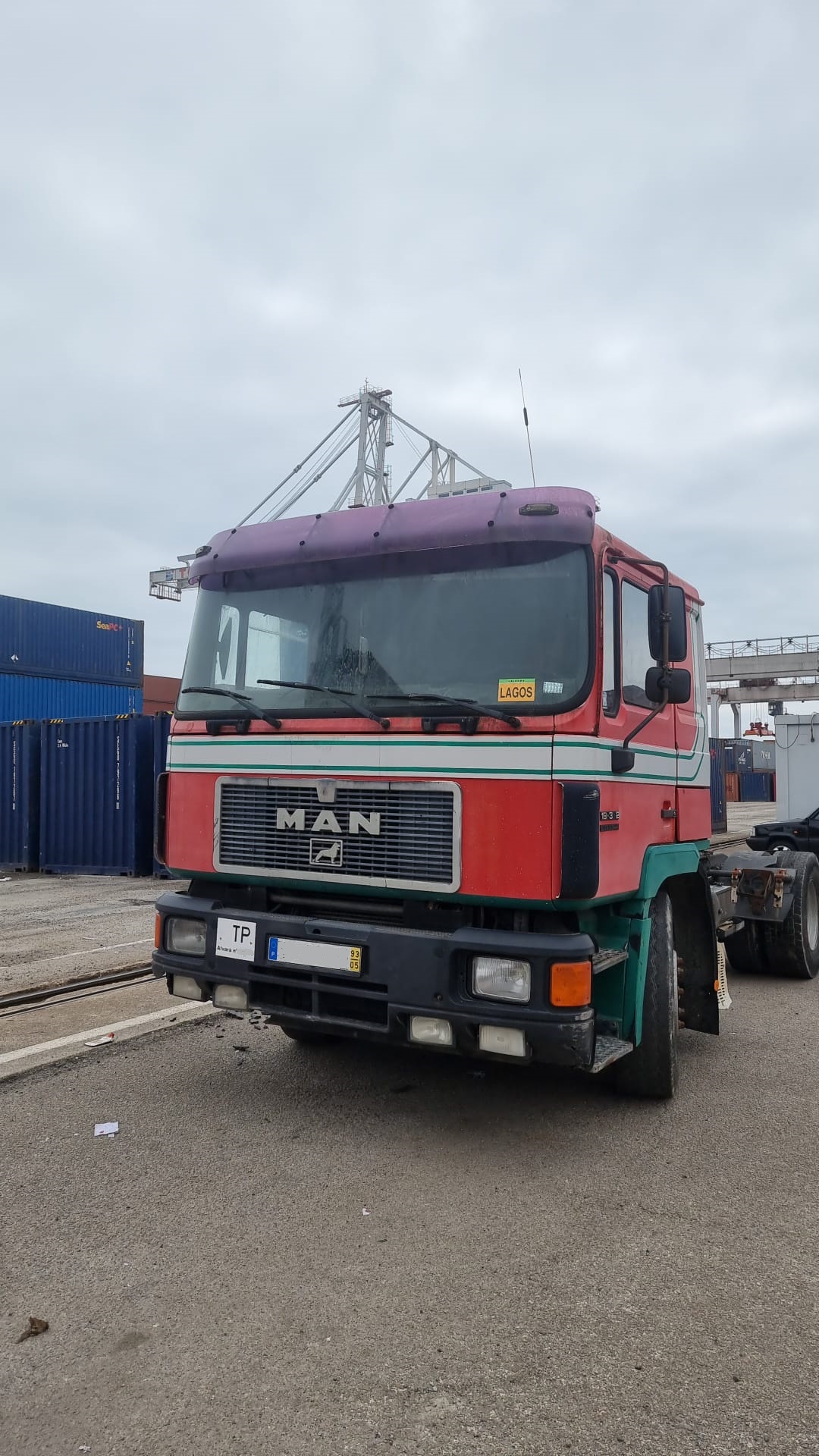 Grimaldi RoRo shipping of MAN 19.372 tractor unit from Portugal to Lagos - Nigeria.