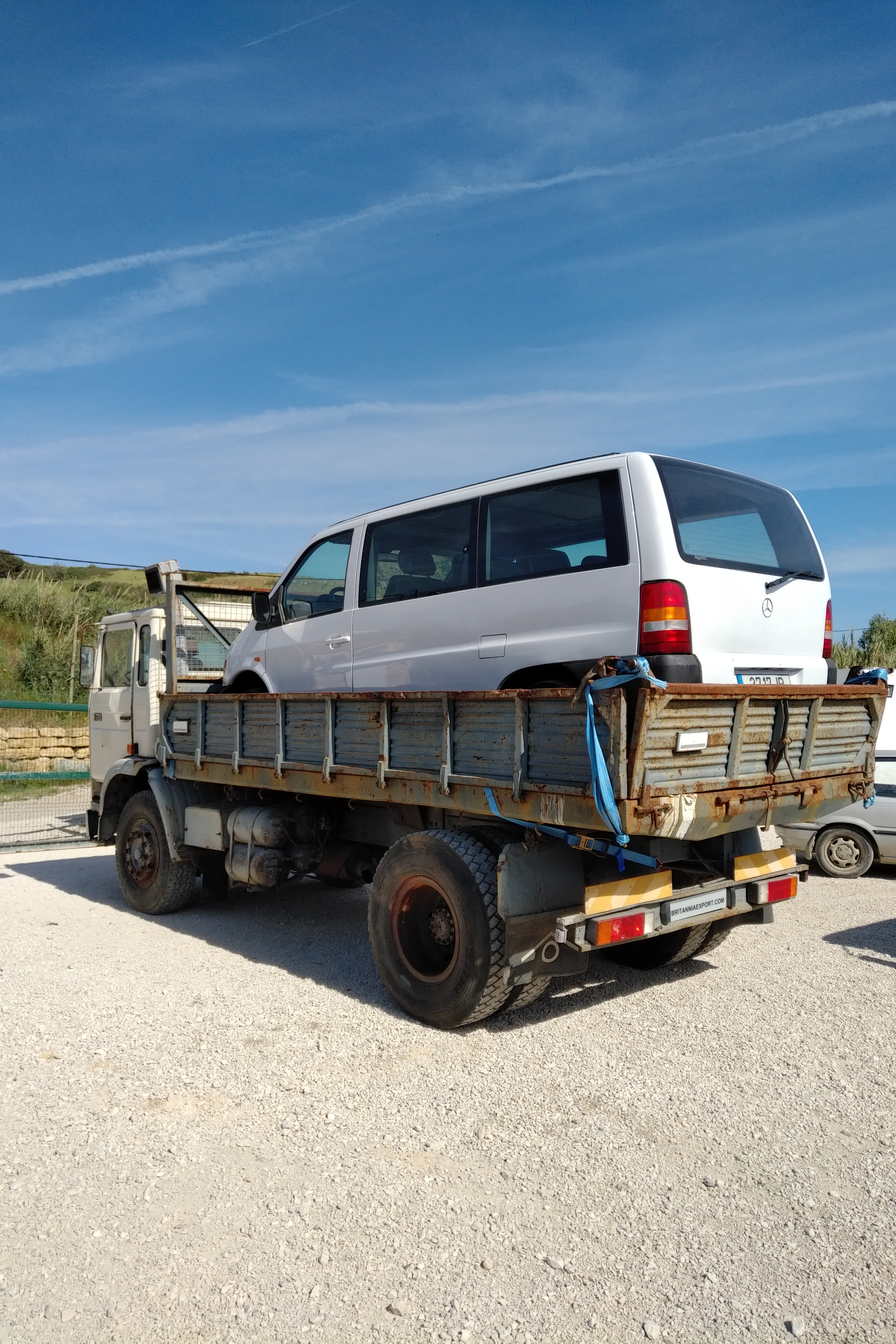 Volvo F720 tipper loaded & ready for shipping to Bissau - Guinea.