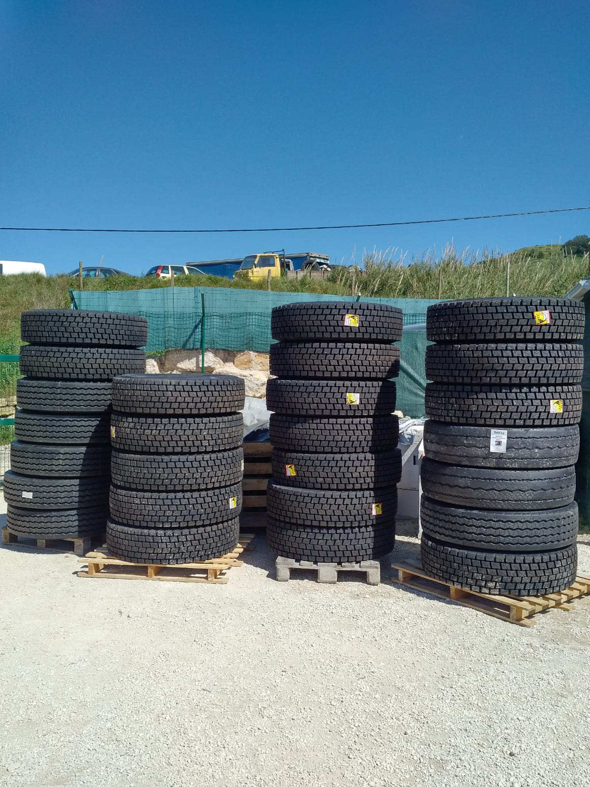 A load of 315/80R22.5 & 13R22.5 tyres recently sold to Douala - Cameroon. 