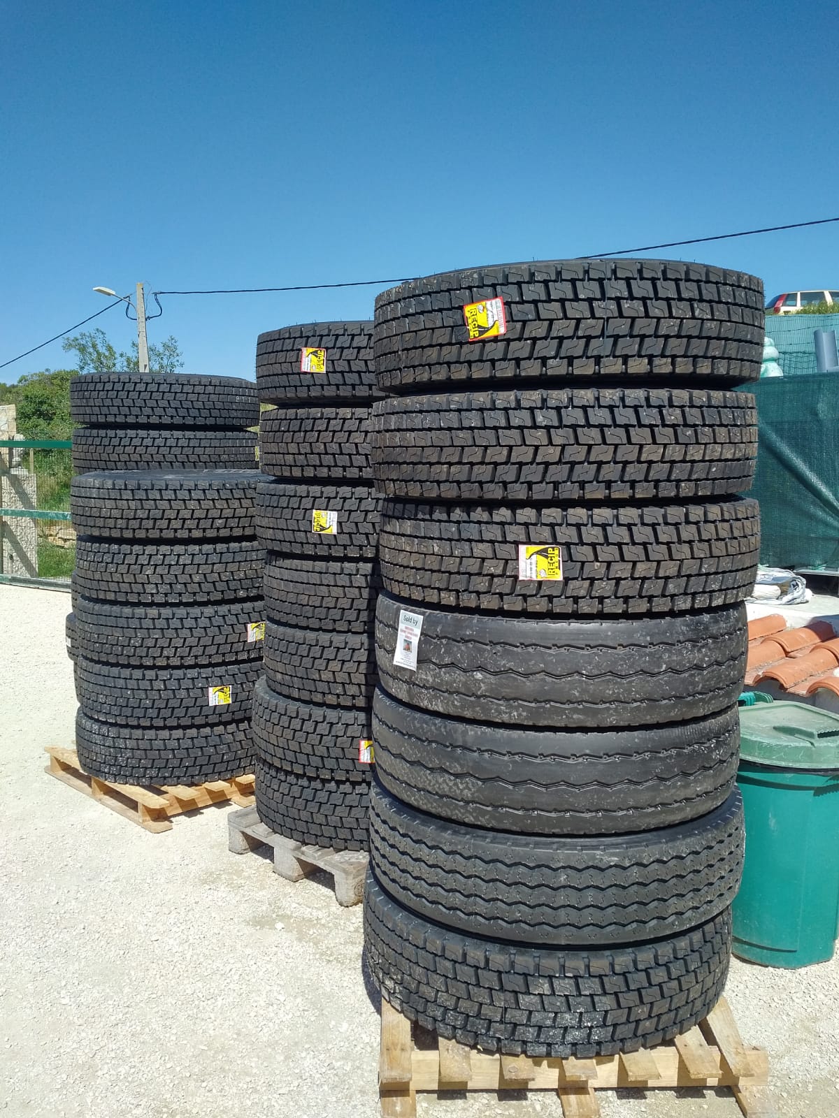 A load of 315/80R22.5 & 13R22.5 tyres recently sold to Douala - Cameroon. 