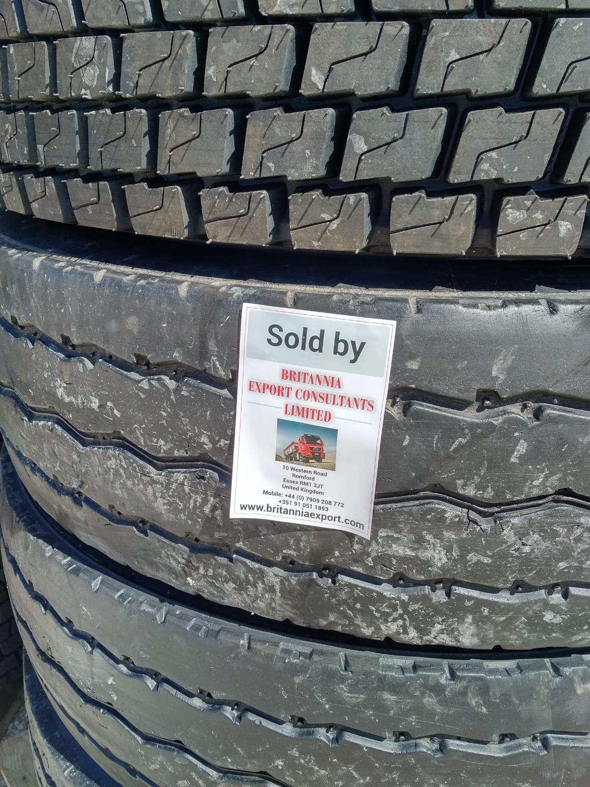 A load of 315/80R22.5 & 13R22.5 tyres recently sold to Douala - Cameroon. 