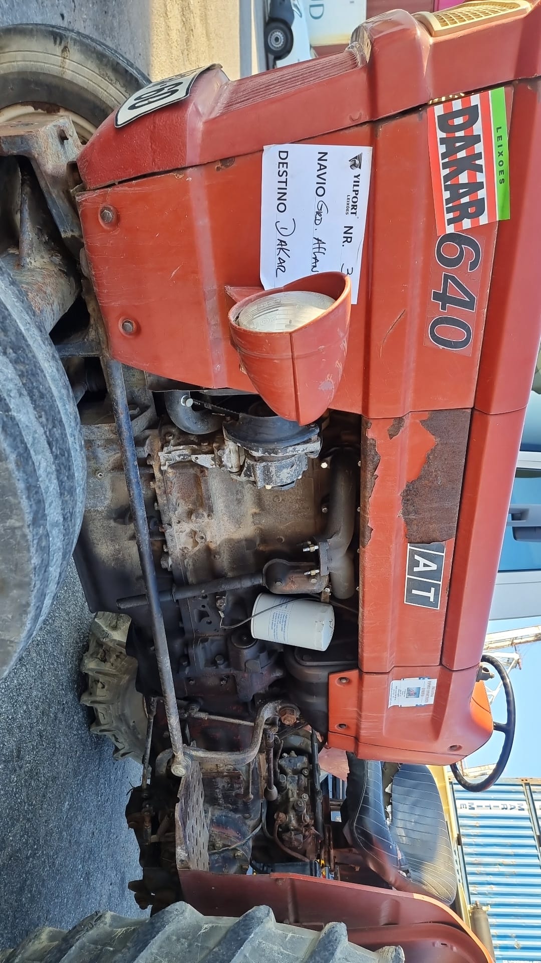 Grimaldi RoRo shipping of FIAT 640 farm tractor from Portugal to Lagos - Nigeria.