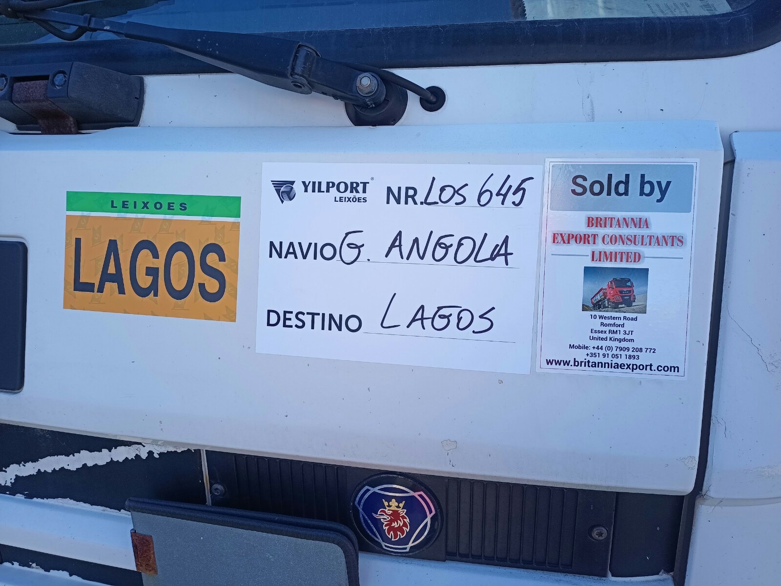 Grimaldi RoRo shipping from Portugal to Tin Can Lagos - Nigeria.