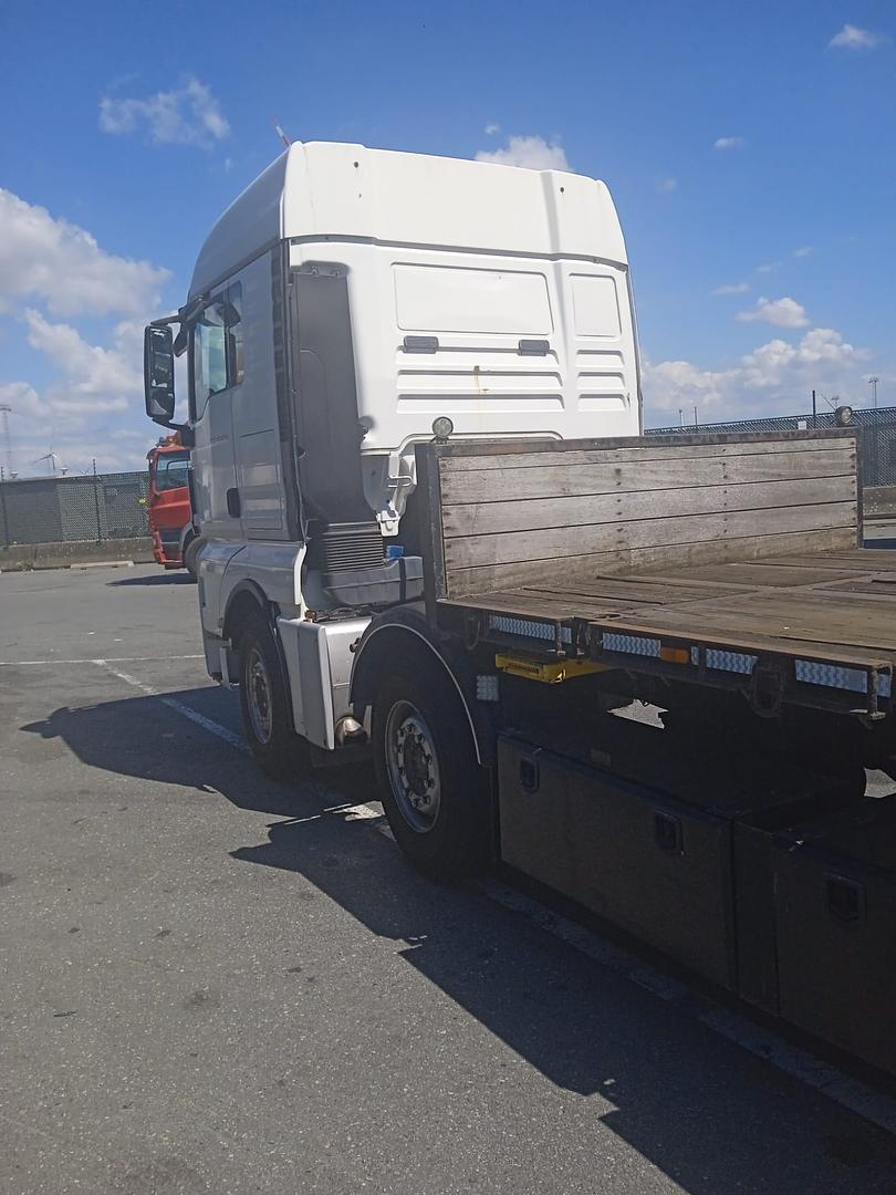 MAN TGX 26.440 8x2 32 Ton Flatbed Truck in Antwerp Port Terminal – Shipping to Walvis Bay, Namibia in Transit to Zambia