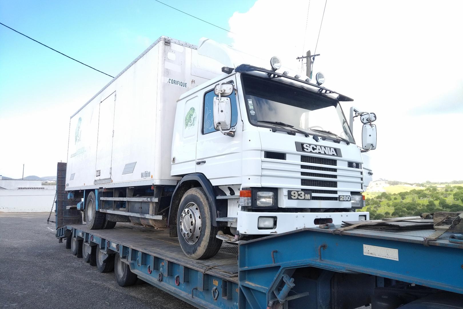 Transport & Delivery of Scania P 93M 280 box lorry to Port. Shipping to Sao Tome & Principe.