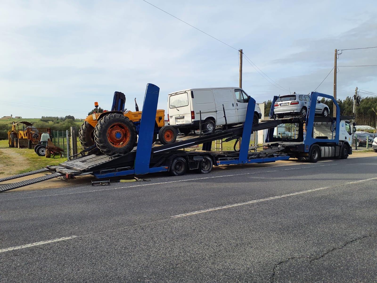 Transport of FIAT 640 farm tractor to Port. Shipping to Lagos - Nigeria.
