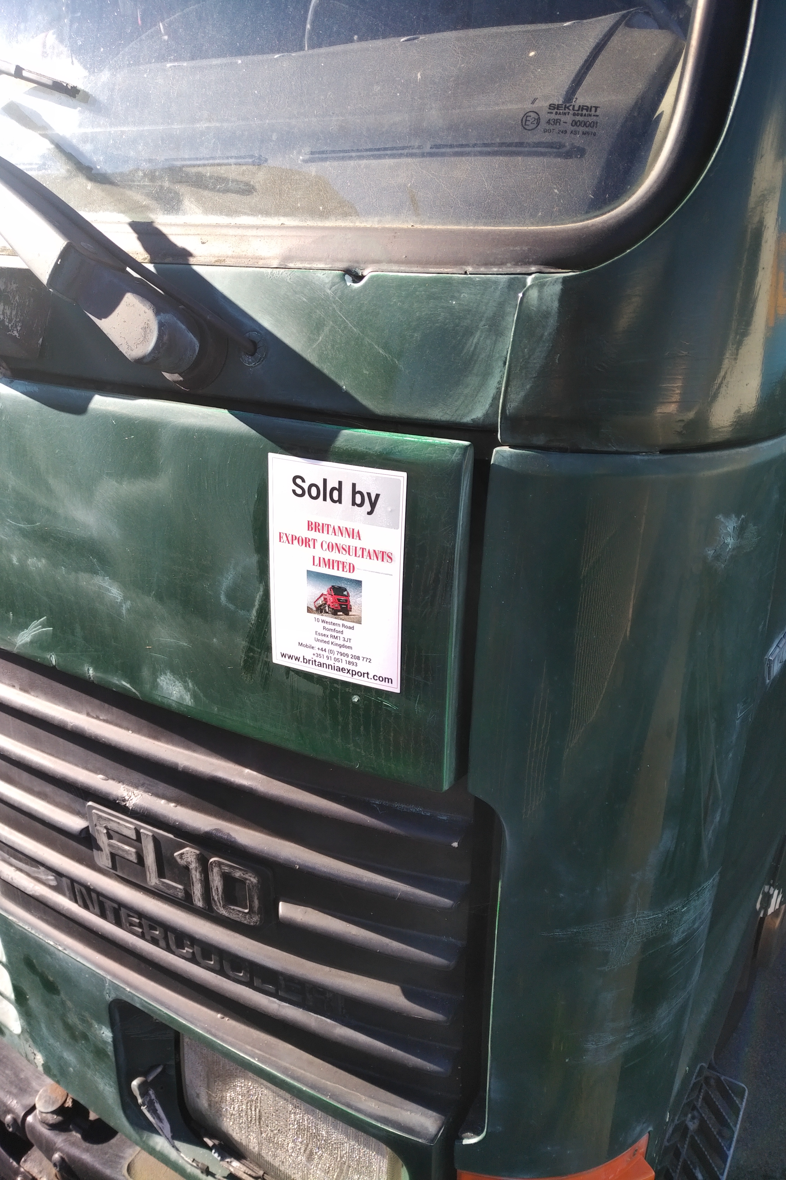 Left hand drive Volvo FL10 320 6X2 10 tyres 26 ton curtainsider truck recently sold to Lagos - Nigeria.