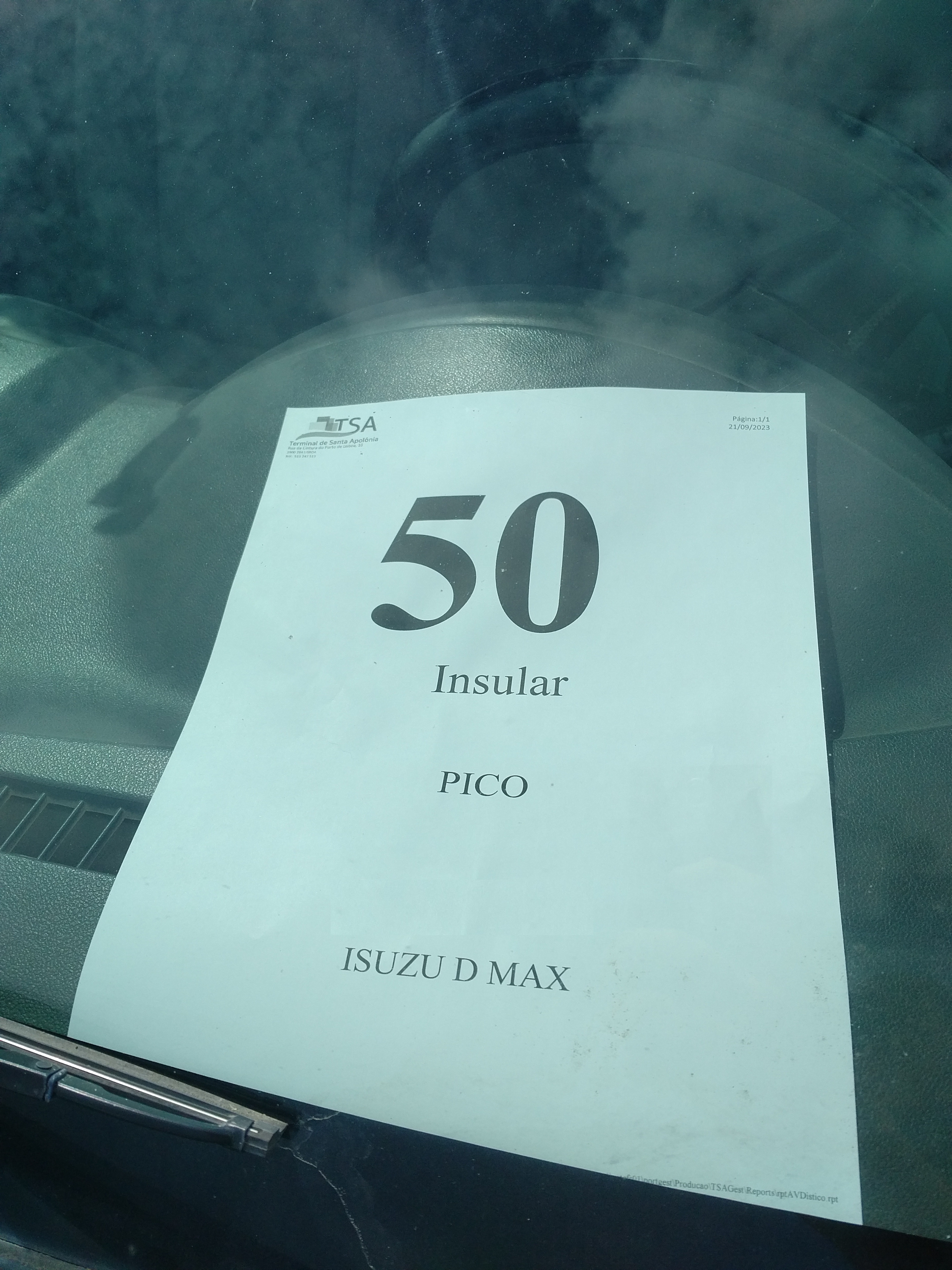 Shipping of Isuzu D-Max pickup truck to Pico - Azores.