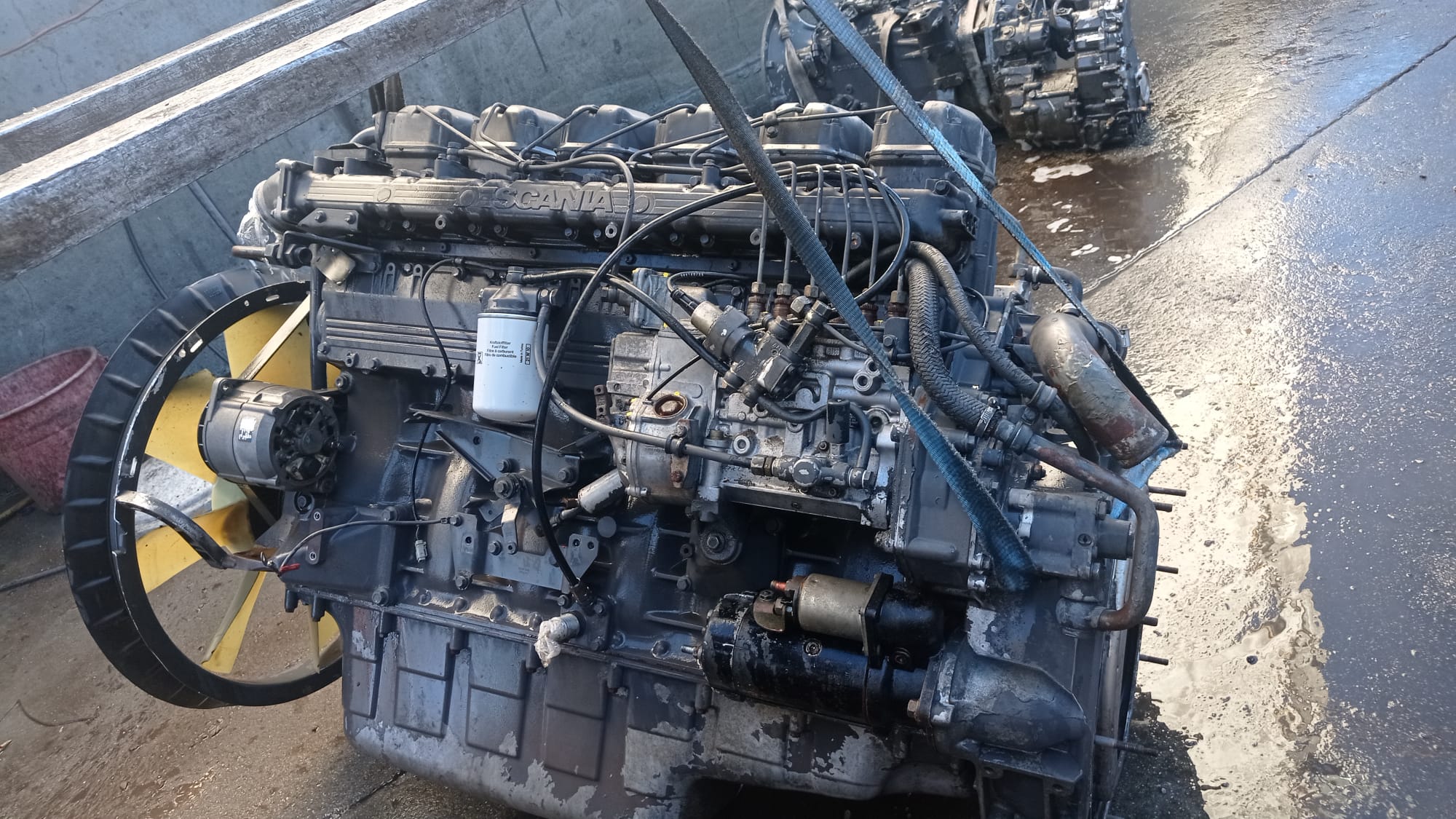 Scania DSC12 Euro 2 engine & Scania GRS900 manual gearbox with retarder recently sold to Lagos - Nigeria.