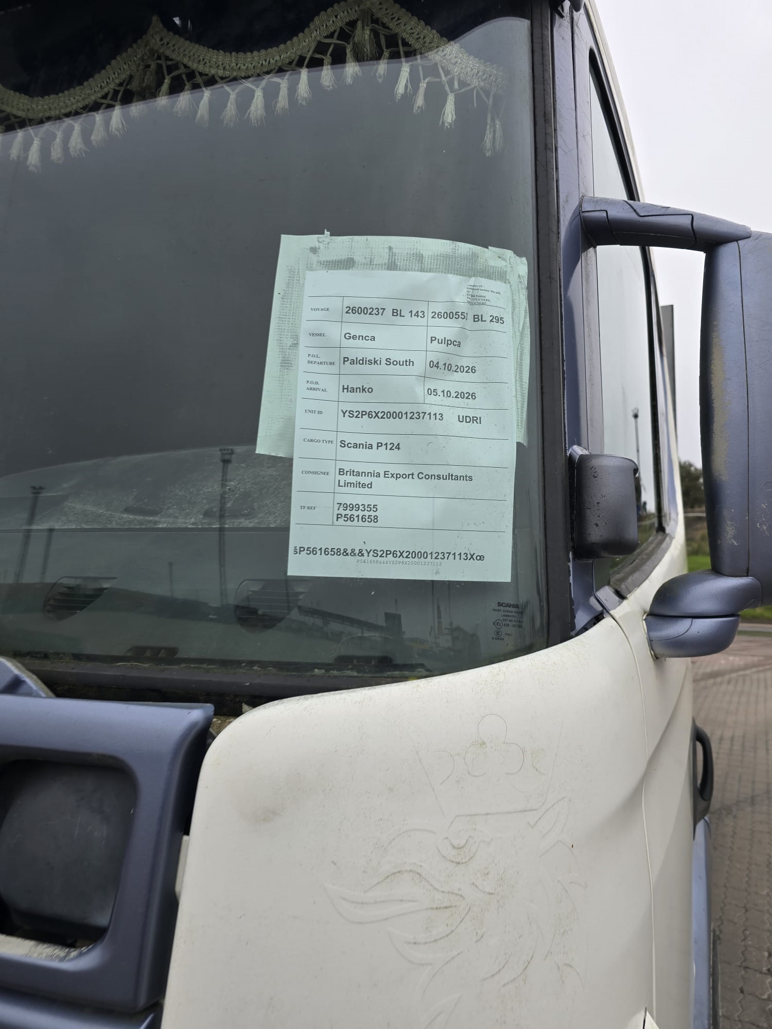 1998 Scania P124 400 6x2 Tipper Shipping from Estonia to Lagos, Nigeria