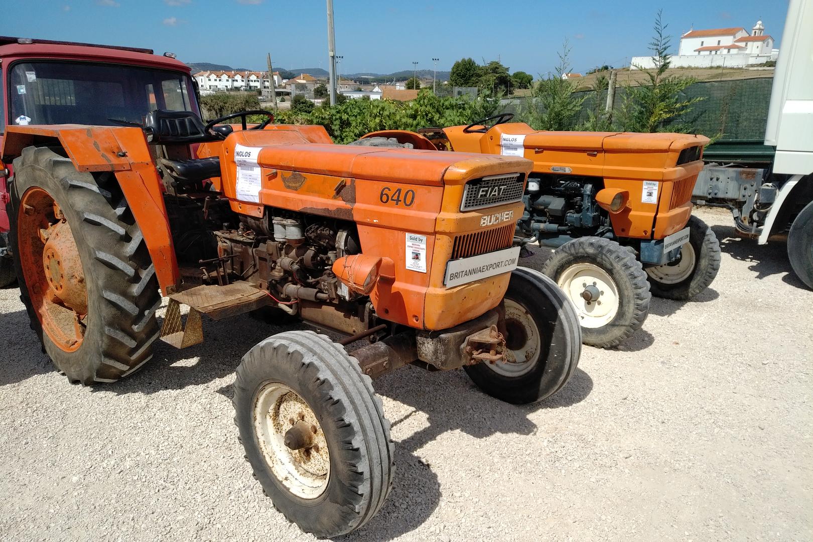 2 X FIAT 640 farm tractors ready for shipping to Nigeria.