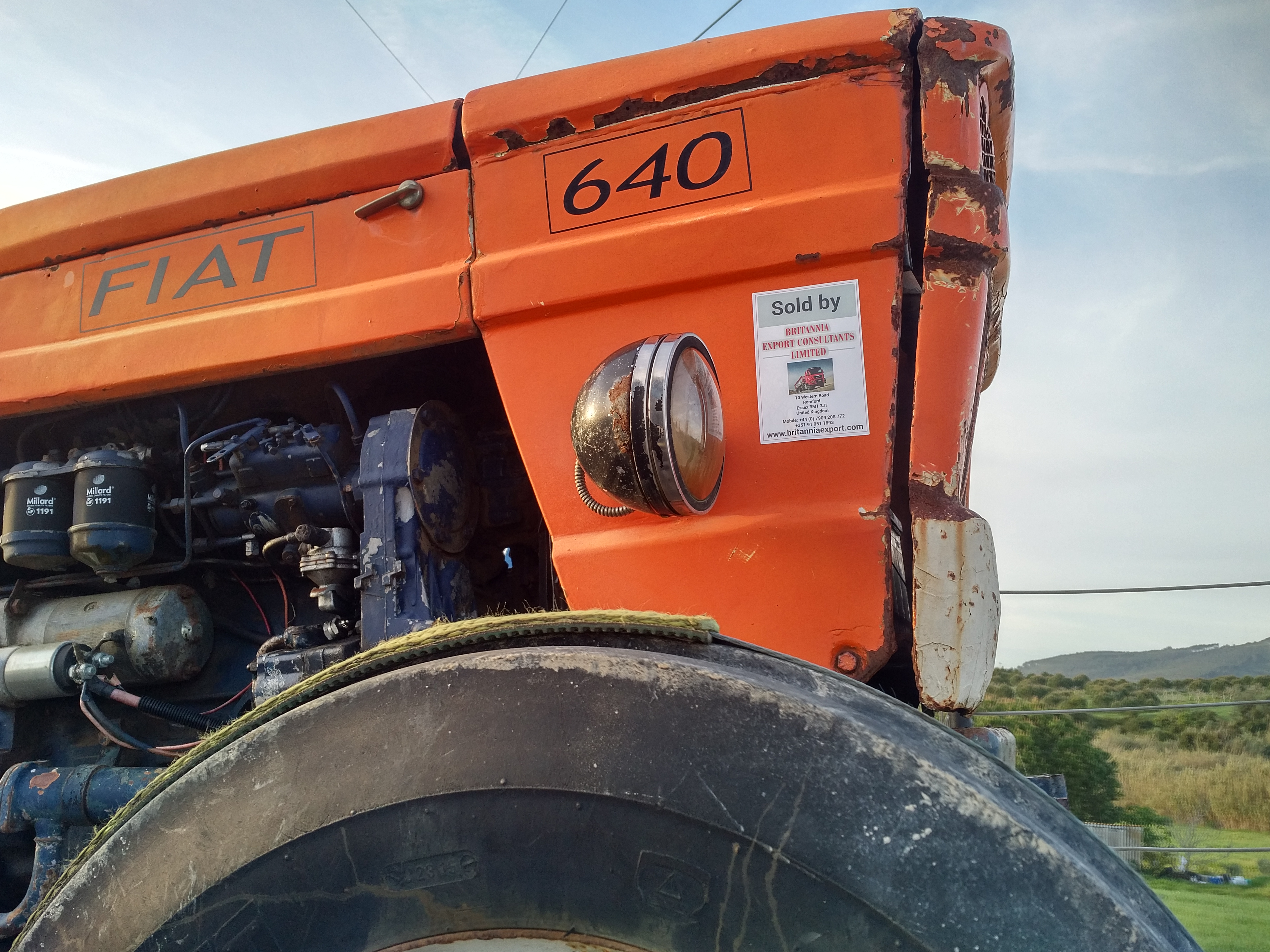 Transport of 1977 FIAT 640 farm tractor to Port. Shipping to Lagos - Nigeria.