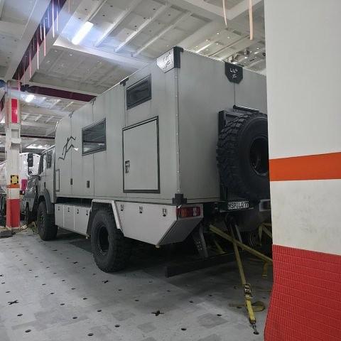 Mercedes-Benz 1224 4x4 Expedition Truck Arrived in Walvis Bay, Namibia from Zeebrugge, Belgium