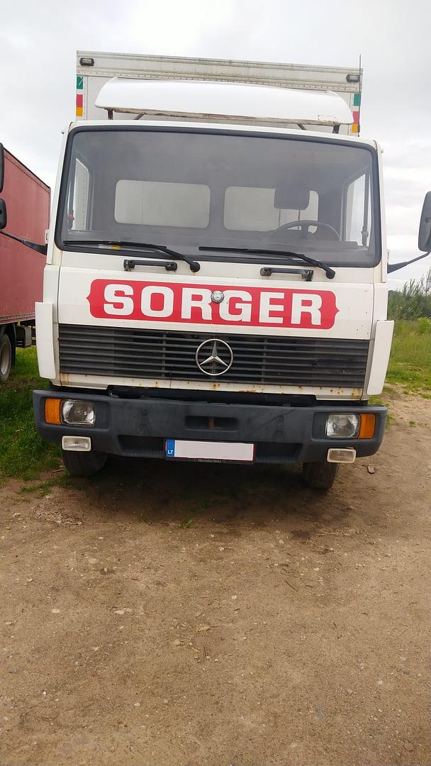 Mercedes-Benz 914 Box Lorry Loaded with Toyota Corolla Petrol Car Driven from Lithuania to Gdynia Port, Poland – Shipping to Lagos, Nigeria