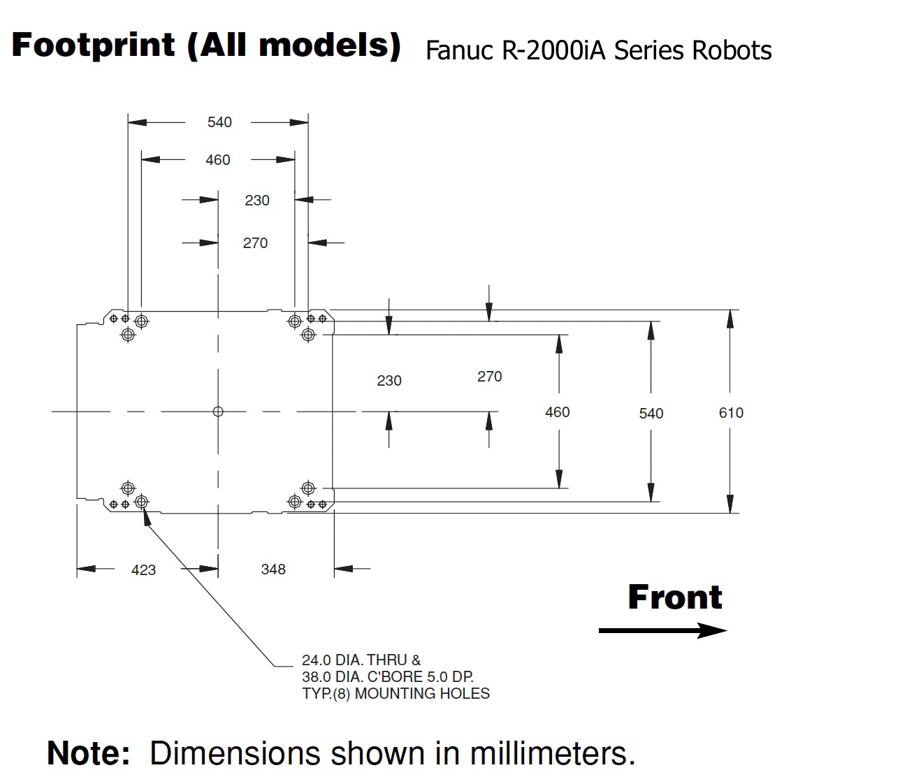 Fanuc R-2000iA/200FO Robot Data Sheet R-Series