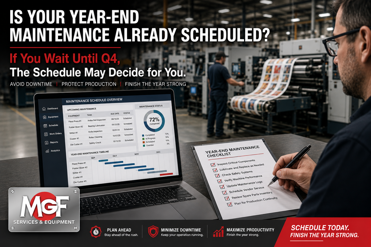 Year-End Equipment Maintenance: Why Planning Now Can Protect Your Production