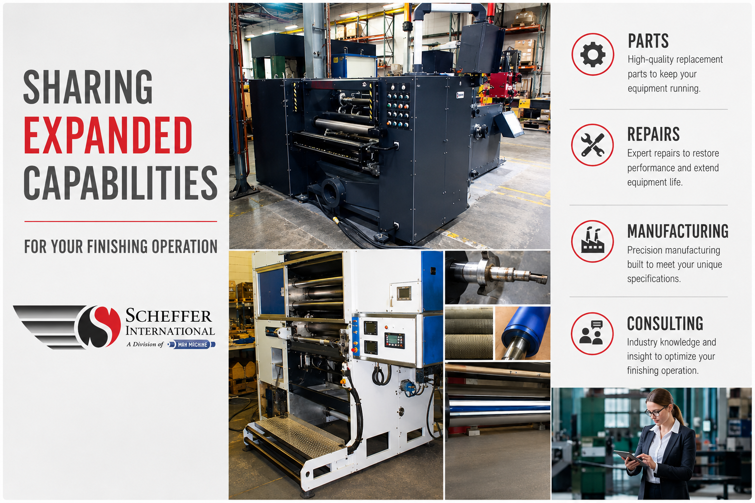 MGF Services & Equipment Expands Finishing Equipment Solutions Through Scheffer International Representation