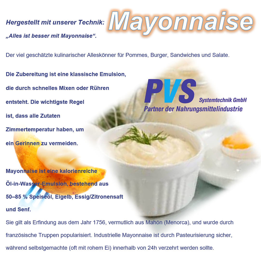 Hergestellt mit unserer Technik - Mayonnaise