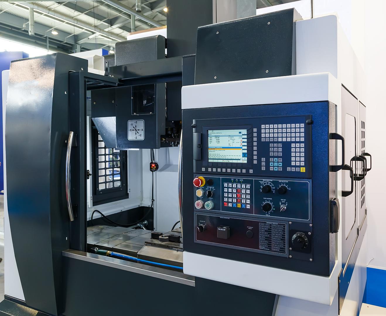 CNC machining center and control panel