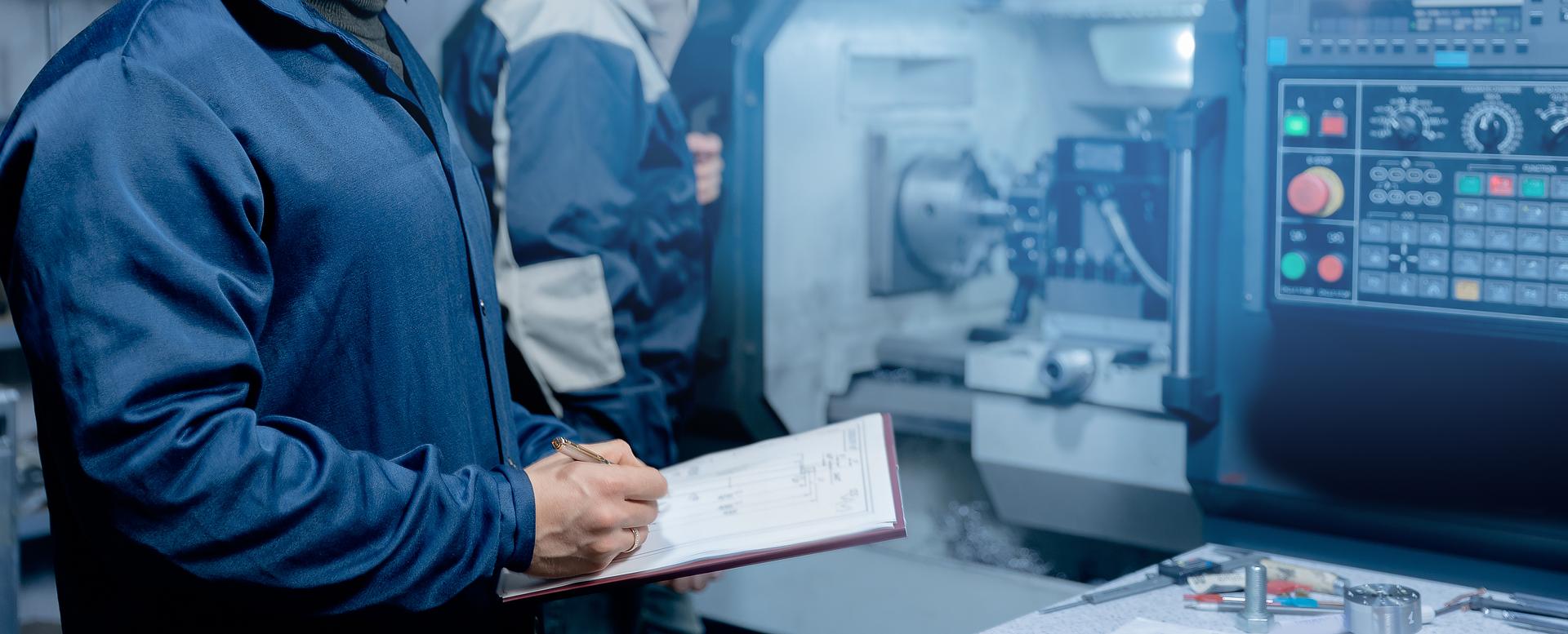 Maintenance checklist on a clipboard