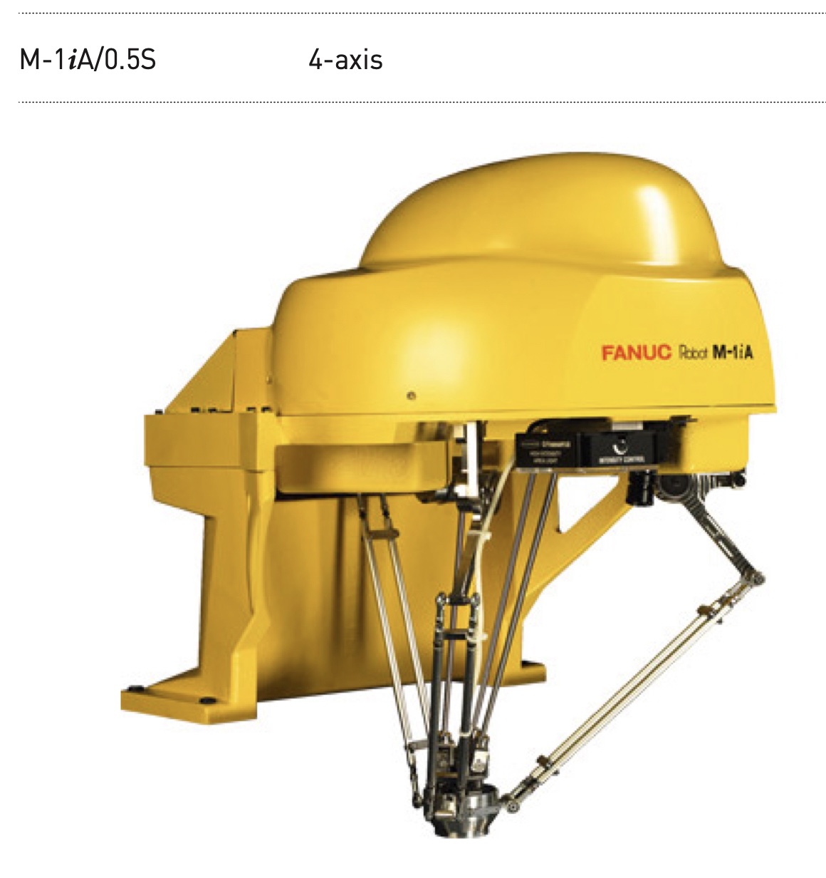 Fanuc M-1iA/0.5S Delta Robot Data Sheet