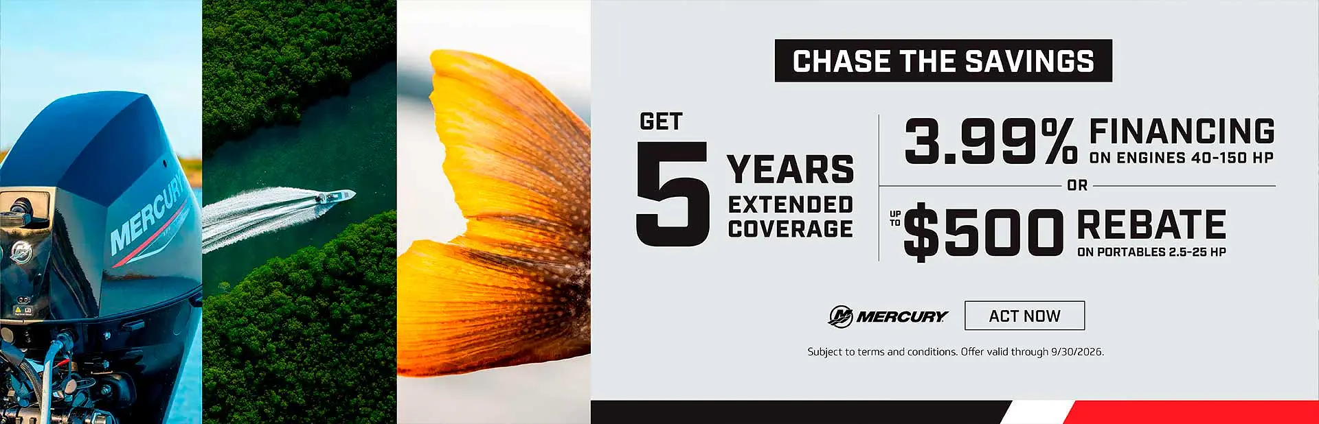 Mercury Chase The Savings promotional banner