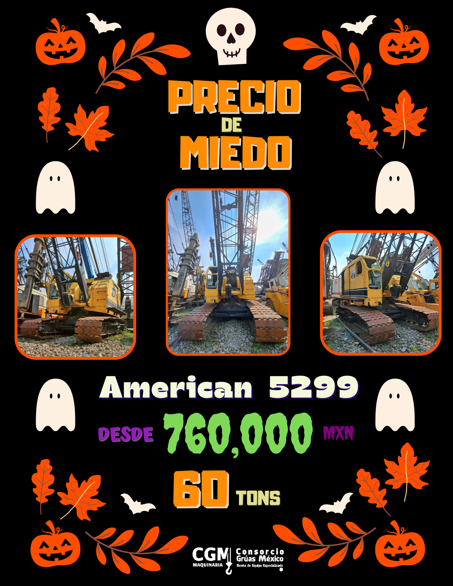 Grúa Estructural Sobre Orugas AMERICAN 5299 / Crawler crane american 5299