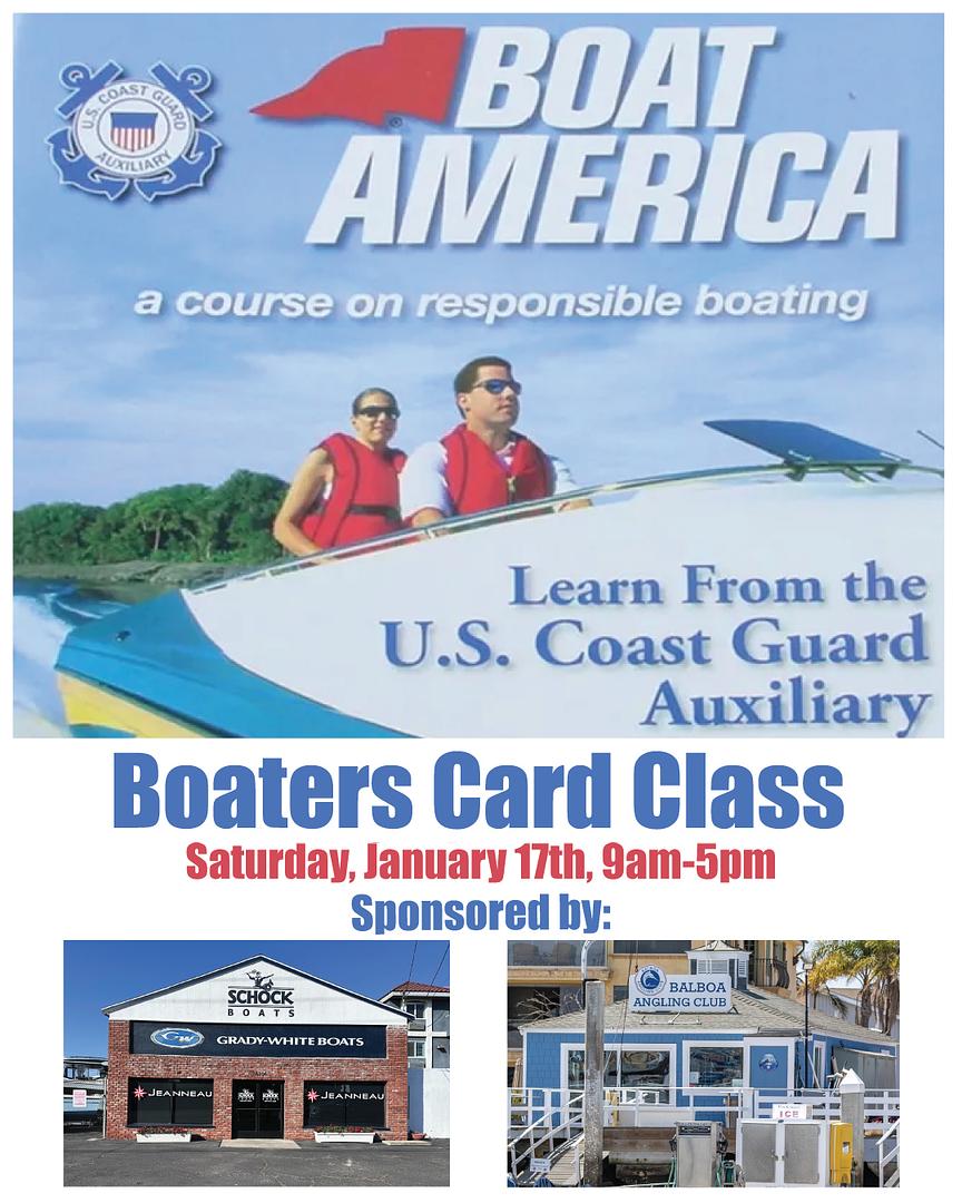BOATER'S CARD TRAINING at Schock Boats January 17, 2026 - 9:00AM-5:00PM