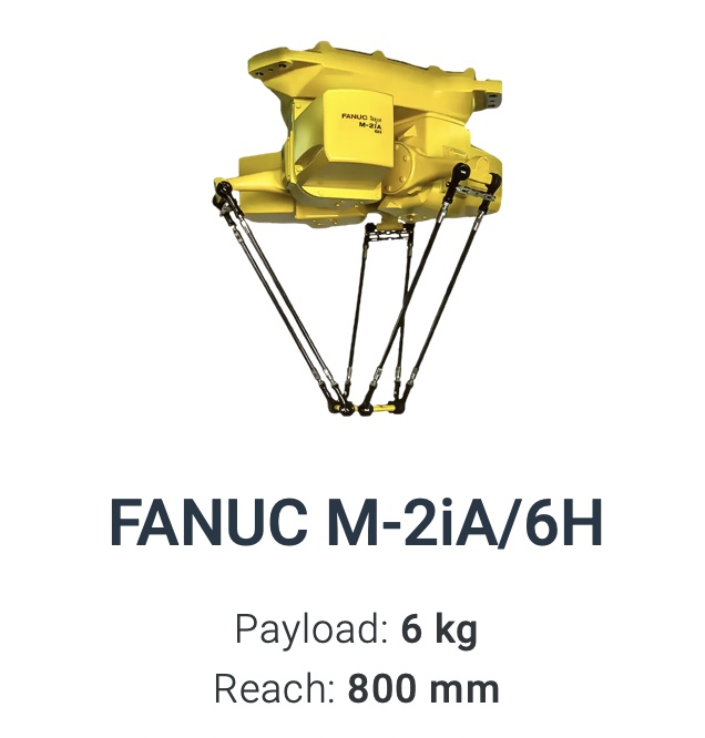 Fanuc M-2iA/6H hollow wrist Delta Robot Data Sheet