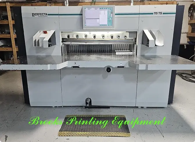 Used Perfecta 115 TS guillotine paper cutter
