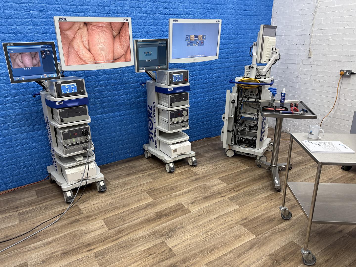 Endoscopy equipment being tested on Hessen Medical's Karl Storz test rig.