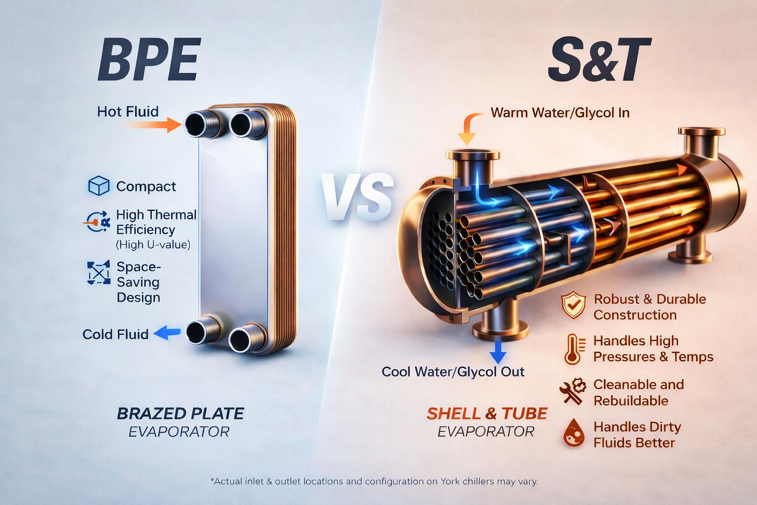 Brazed Plate Evaporator (BPE) versus Shell & Tube (S&T)