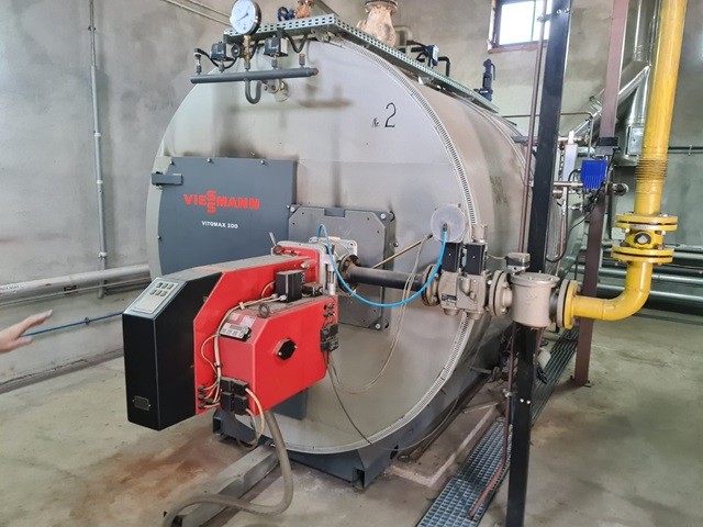 Used VIESSMANN Steam Boiler 200 HS (2002) – 3200 Kg/h, 10 Bar for Sale