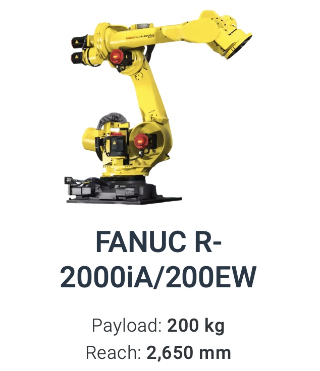 Fanuc R-2000iA/200EW Robot Data Sheet R-Series