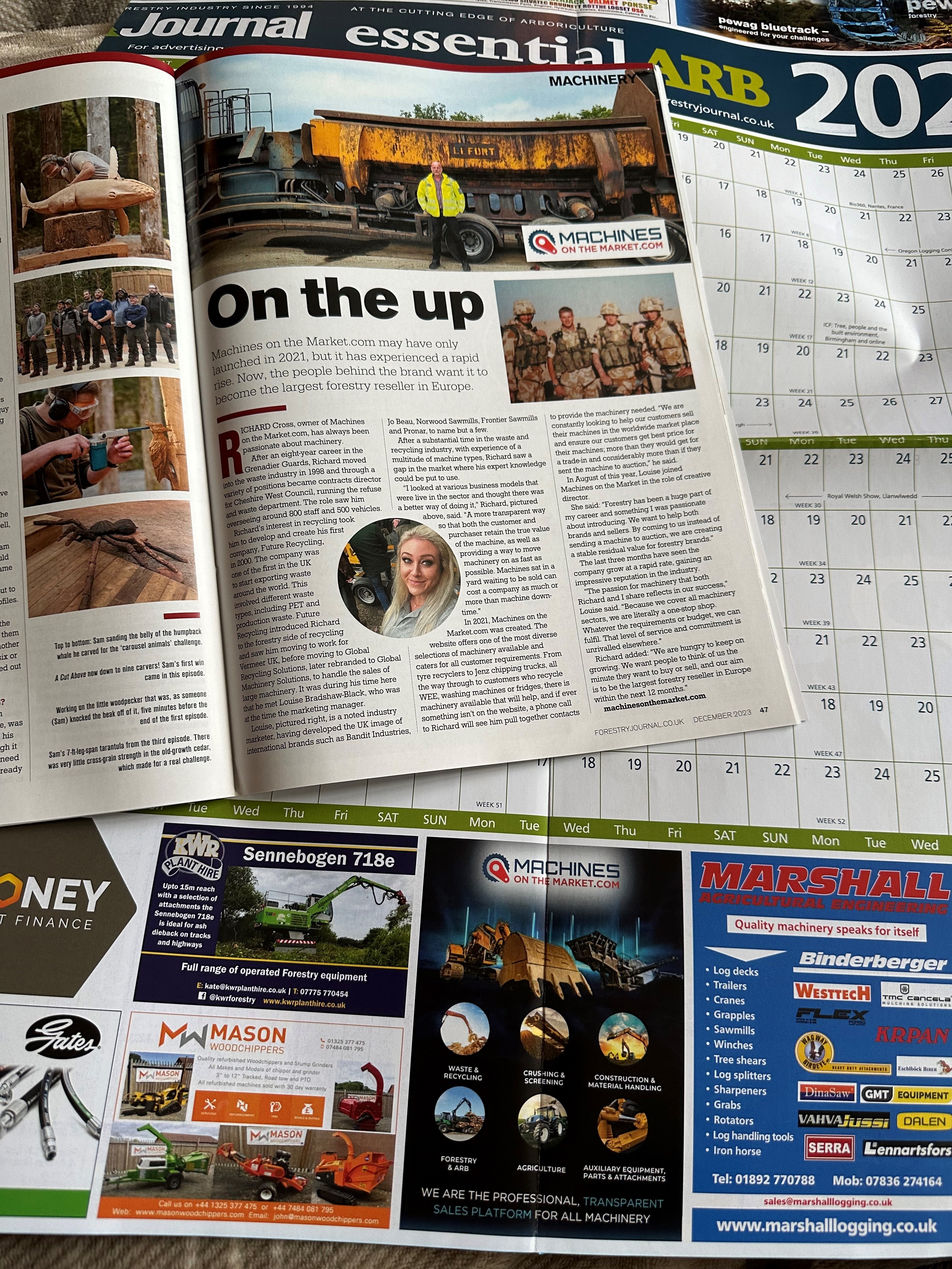 Forestry Journal December 2023 issue and 2024 wall planner