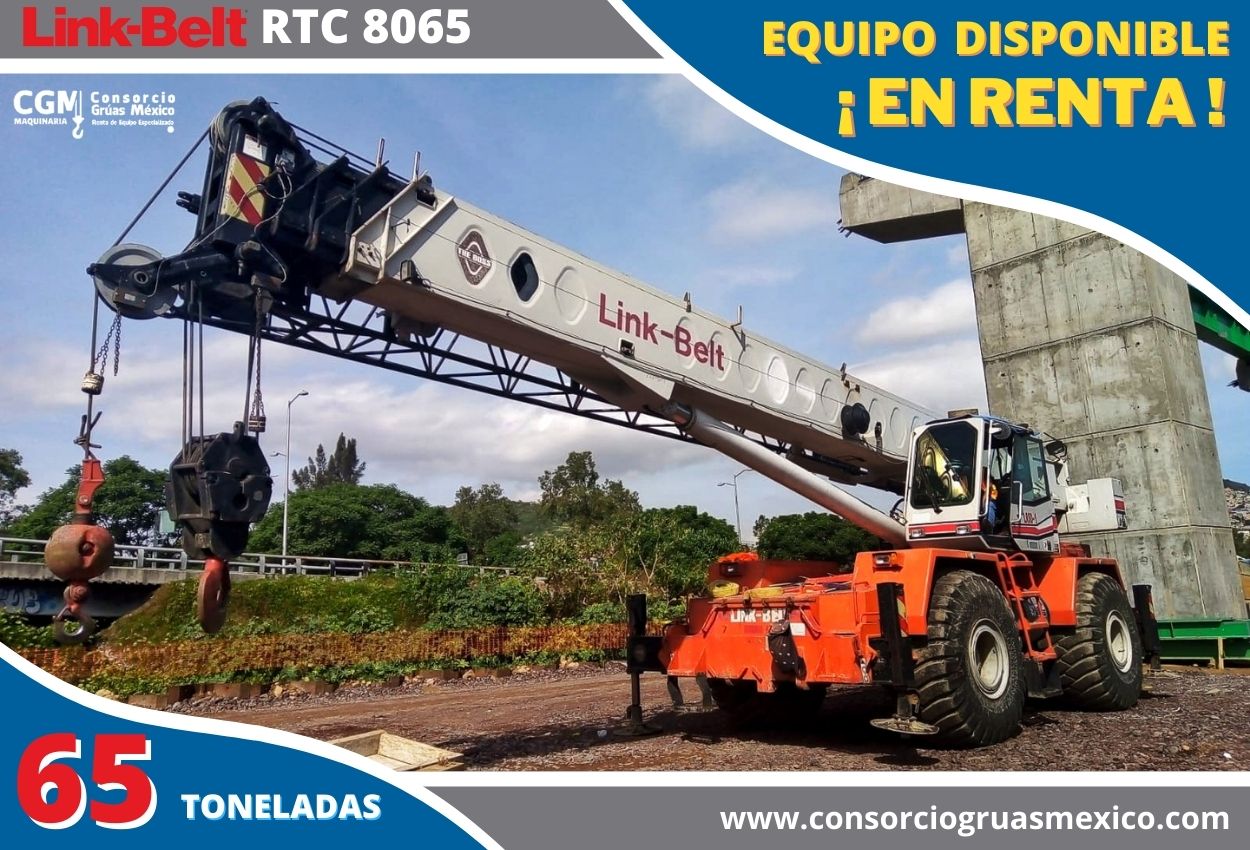 Grúa telescópica todo terreno Link-Belt RTC8065