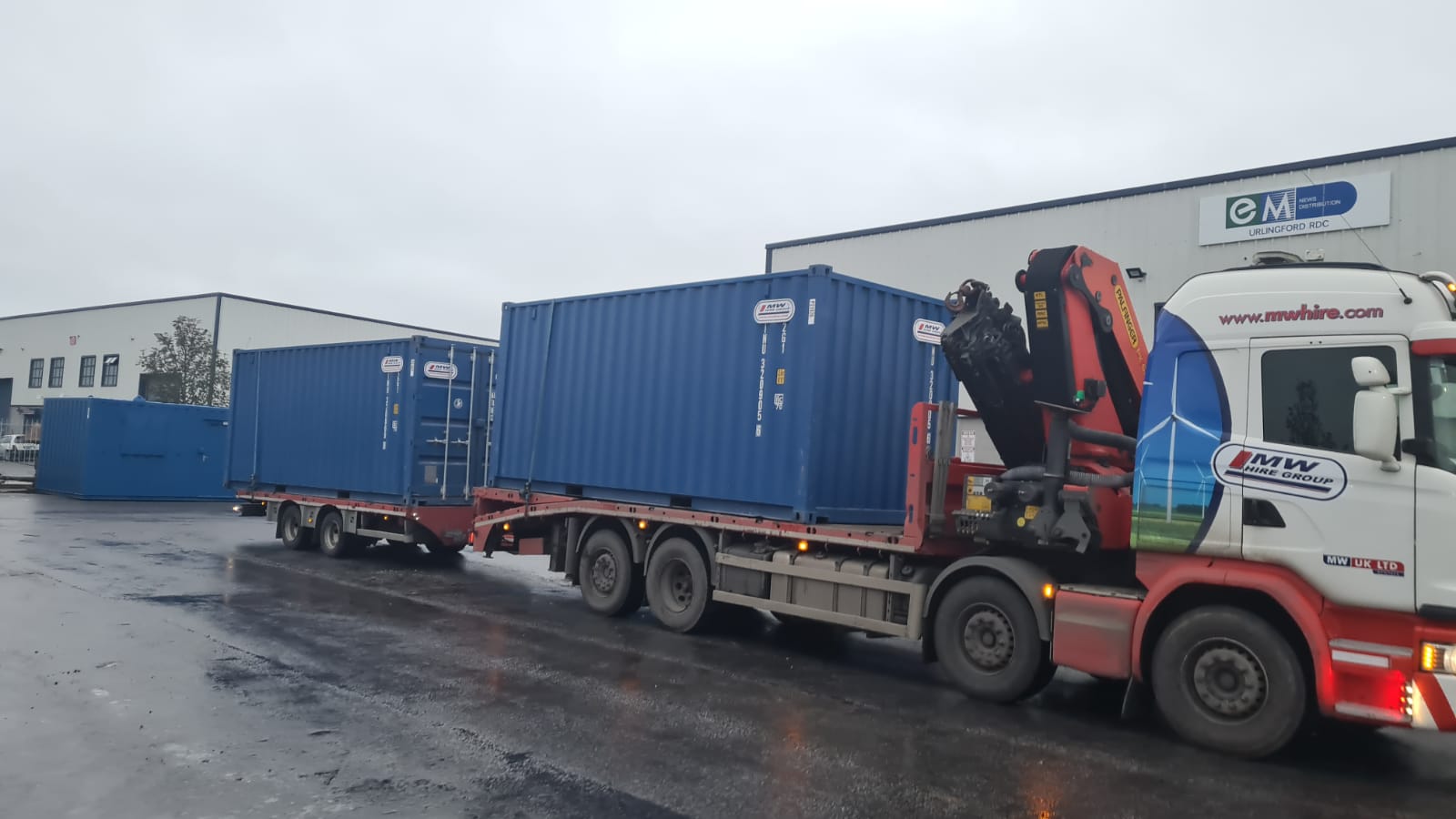 2x New Storage containers heading out on a rental project 