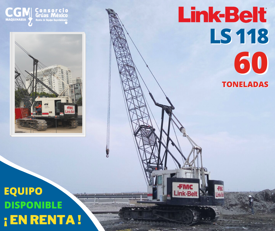 Grúa mecánica sobre orugas LINK BELT LS 118 / Crawler crane LINK BELT LS 118
