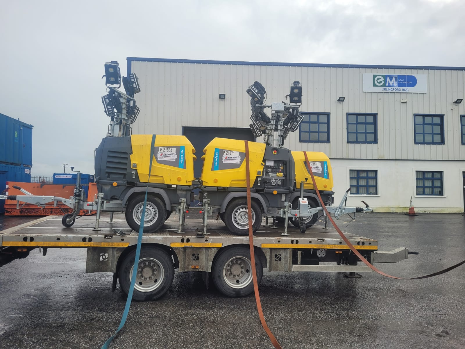 Large Number of Lighting towers heading on hire across the country 