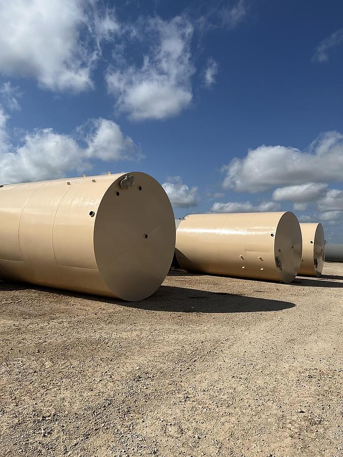 Storage tanks at a MillQuip equipment yard