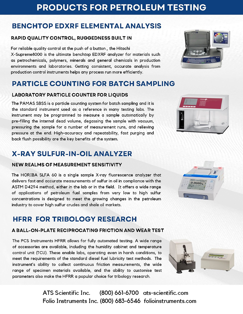 Turnkey Petroleum Testing Solutions!