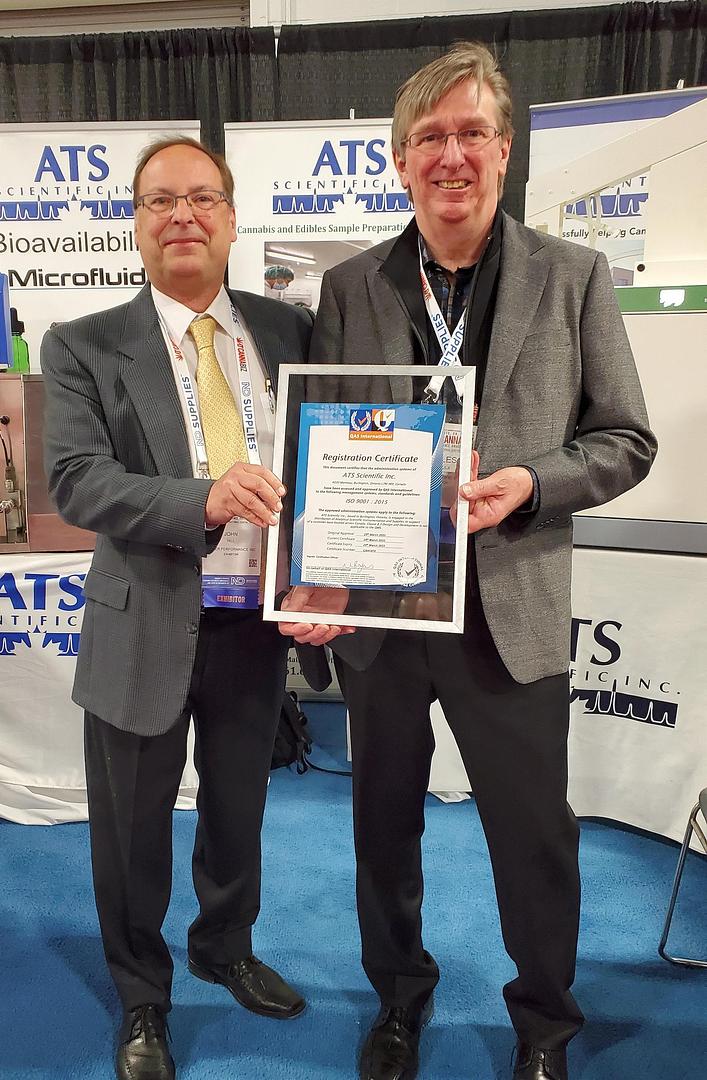 ATS Scientific presented with ISO 9001 : 2015 Certification