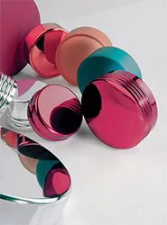 Aluminium caps for cosmetic jars with diameter from 33mm to 89mm