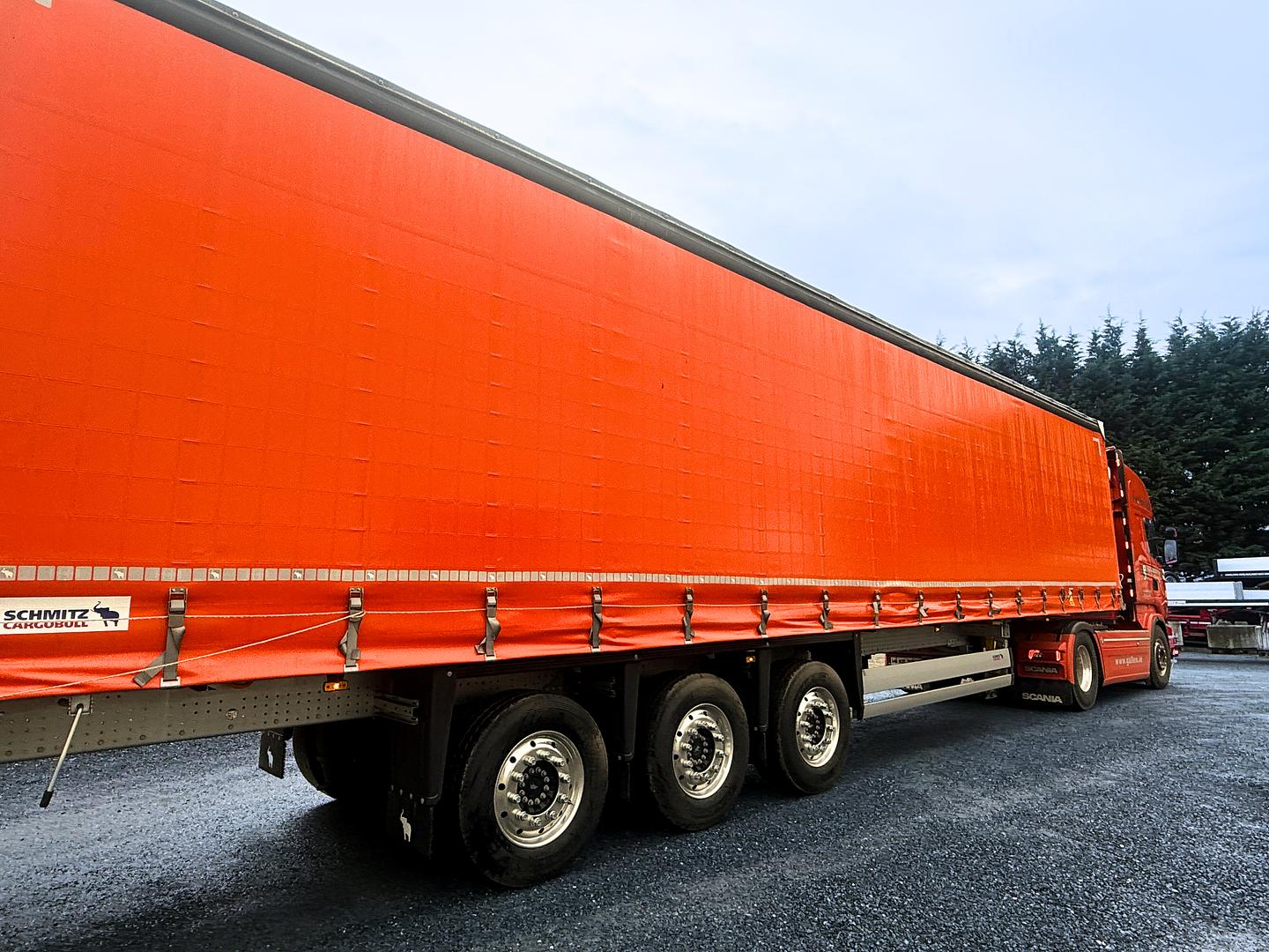 Gallen Crane & Truck Hire Ltd, on recent collection of 2 new Schmitz Euroliners