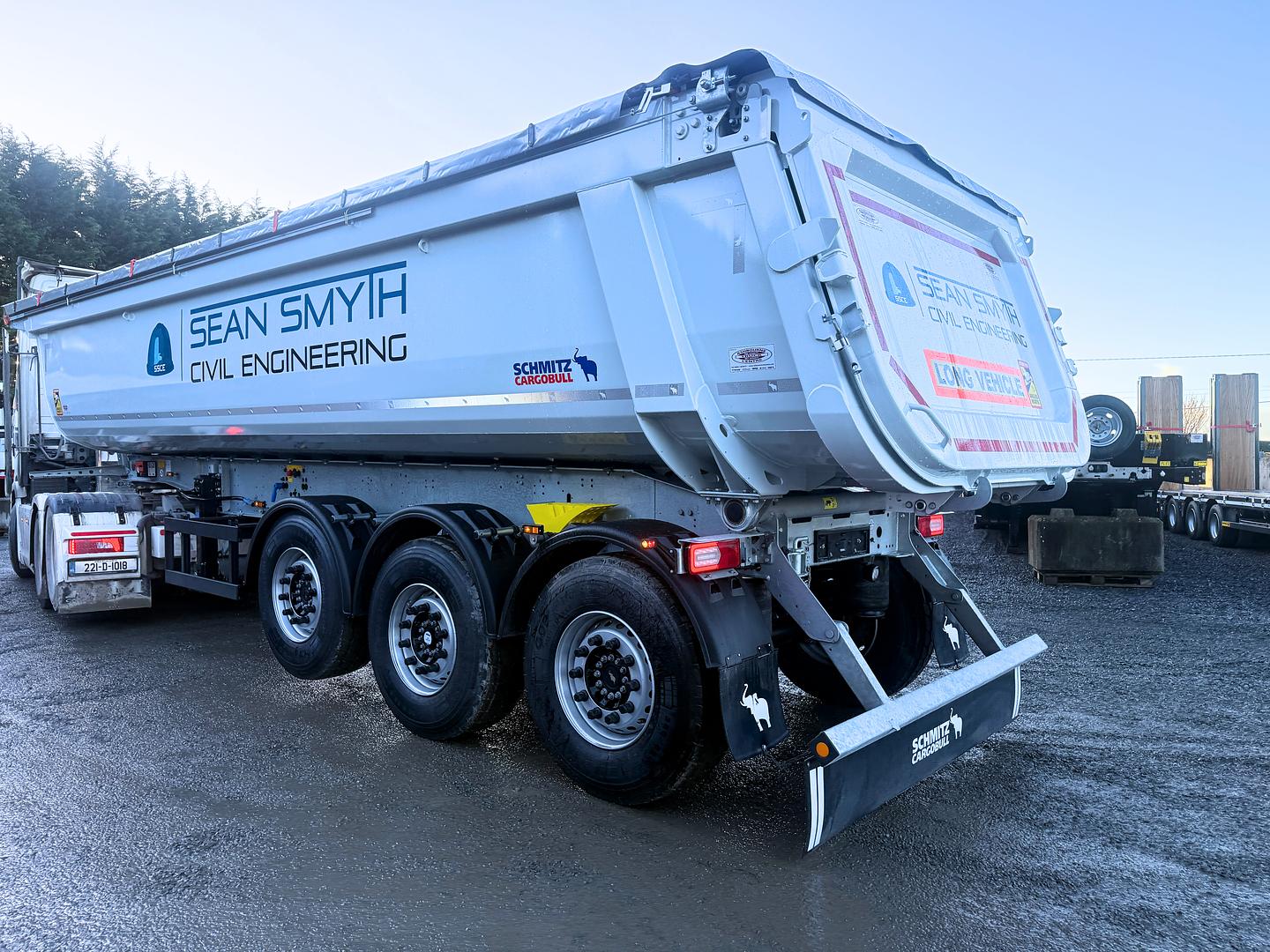 Sean Smyth Civil Engineering on collection of their new Schmitz Tipping Trailer