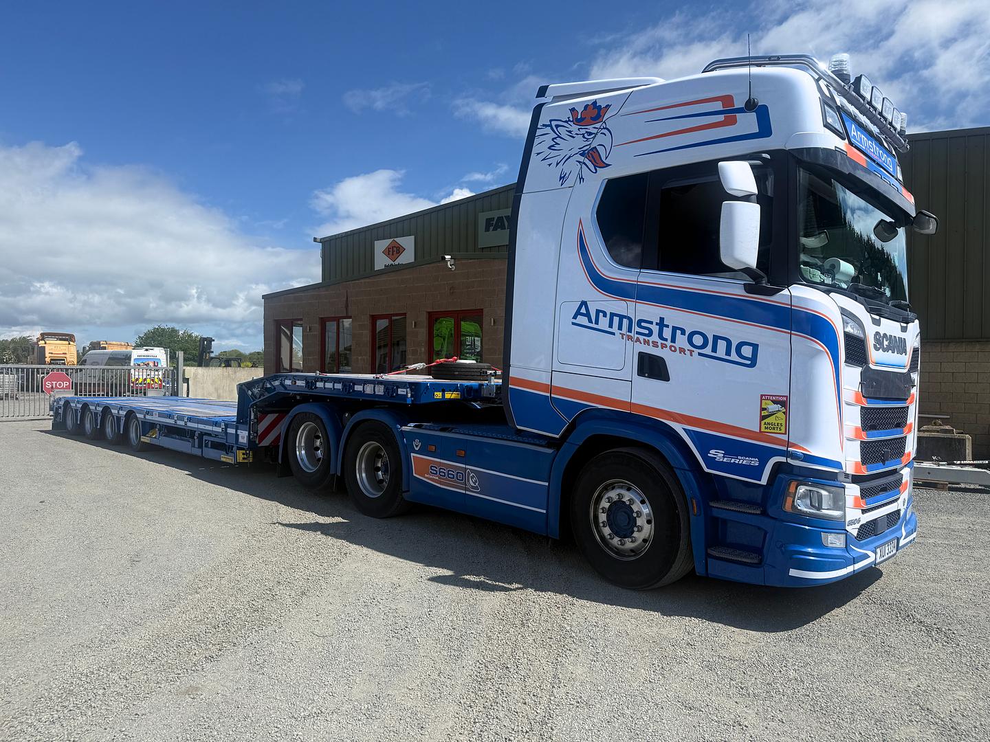 Armstrong Transport on collection of the latest addition to the ever growing fleet