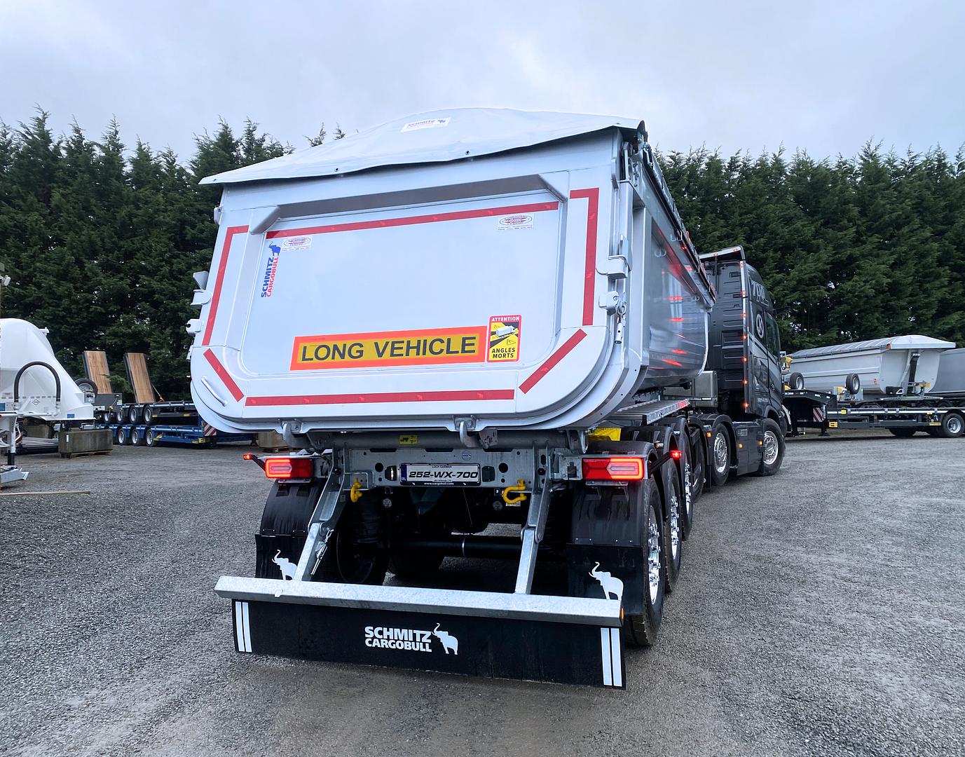 J&K Ormonde Haulage Ltd, on collection of new Schmitz 8.2m tipping trailer