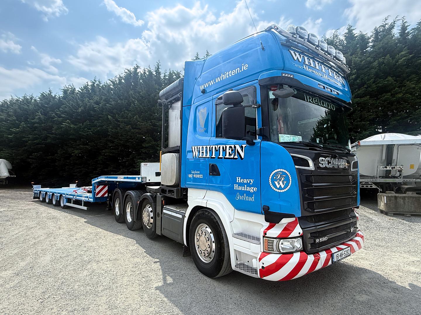 Whitten Road Haulage on collection of New MAX Trailer