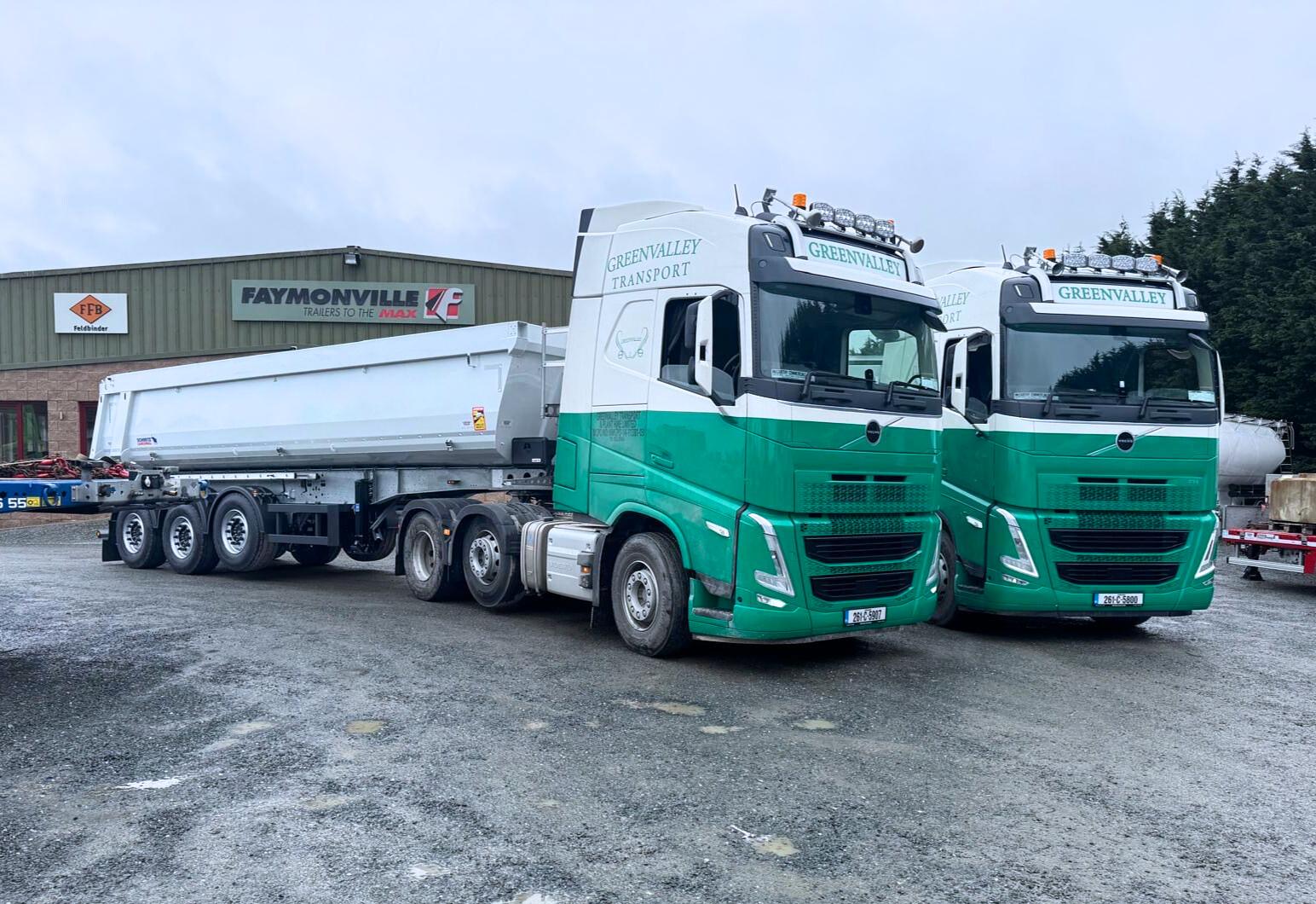Greenvalley, on collection of 2 x New Schmitz Tipping Trailers